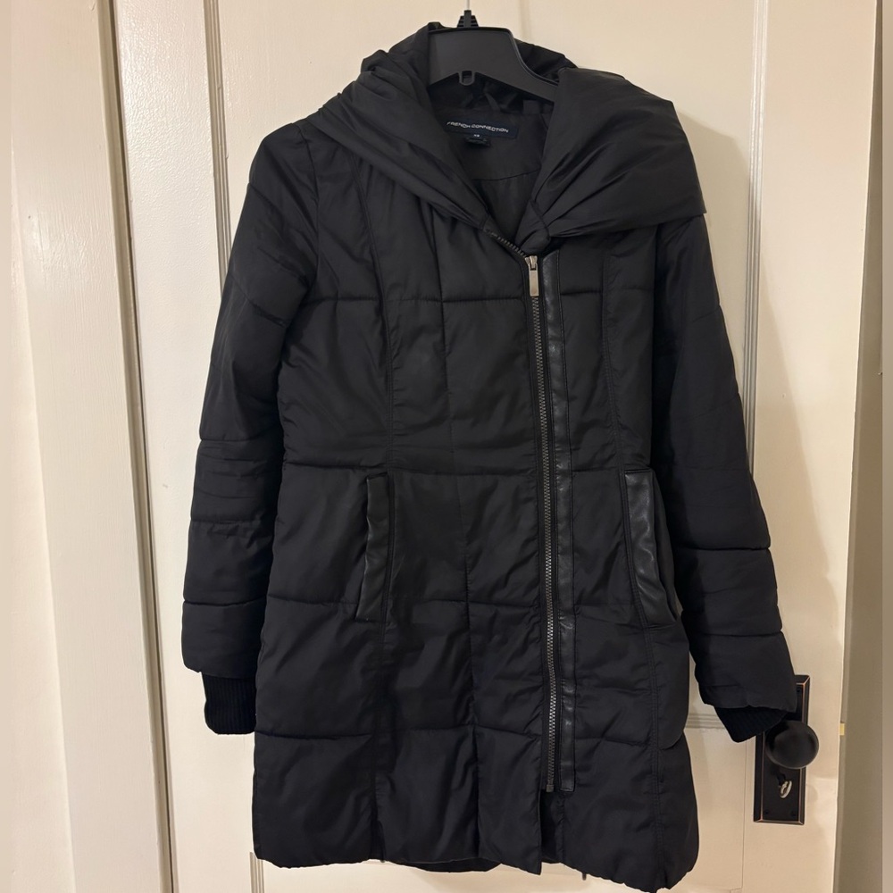 French Connection black puffer coat